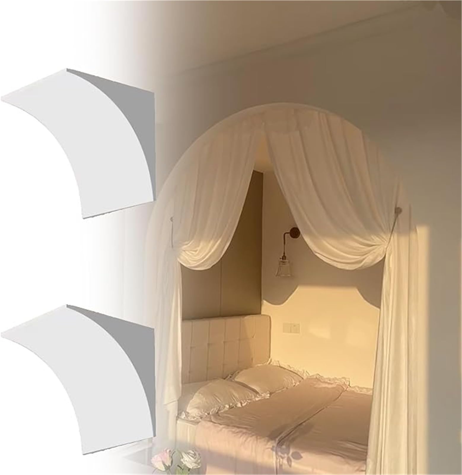 Kit de arco para puerta moldura semicircular de 13 pulgadas para reformas de aberturas interiores