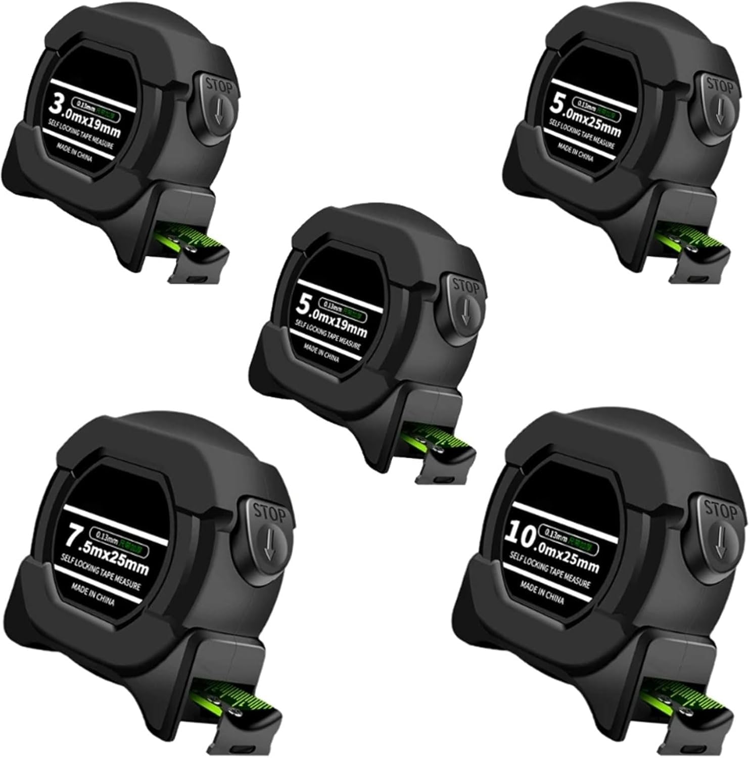 Cinta métrica Cinta métrica compacta portátil 5 m/7,5 m/10 m Cinta métrica Cinta métrica de Tira de Acero Fluorescente retráctil