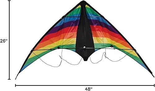 Vista 36 de In the Breeze 48-inch Stunt Kite, Dual Line, Framed Kites for Beginner to Intermediate Sport Kite Flyers Smokin' Pirate