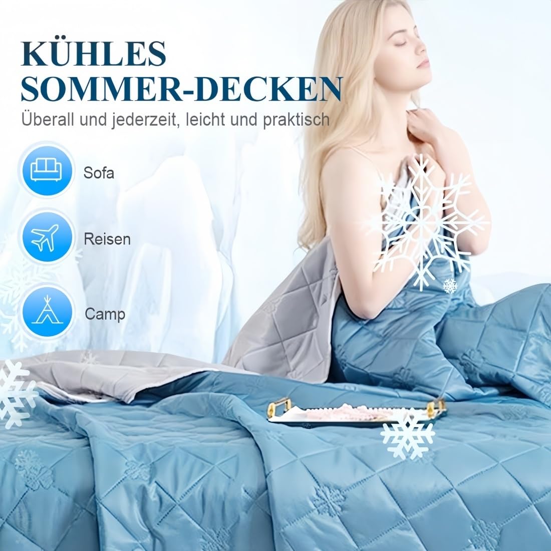 SleepCooling - Kühlende Decke für Kühlere Nächte im Sommer, Kühlende Decke Sommer mit Prägeverfahren, Atmungsaktiv Sommerdecke für Erwachsene & Kinder(Tiefviolett,200 * 230cm)