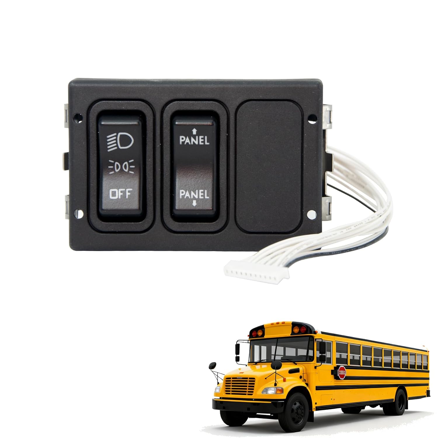 901-5107 Heavy Duty Headlight Switch Housing Replacement for International 3200 4200 4300 4400 7300 7400 7500 7600 8500 8600 & RXT Models 2001-2004 - Replaces 2512518C91, 3533417C91