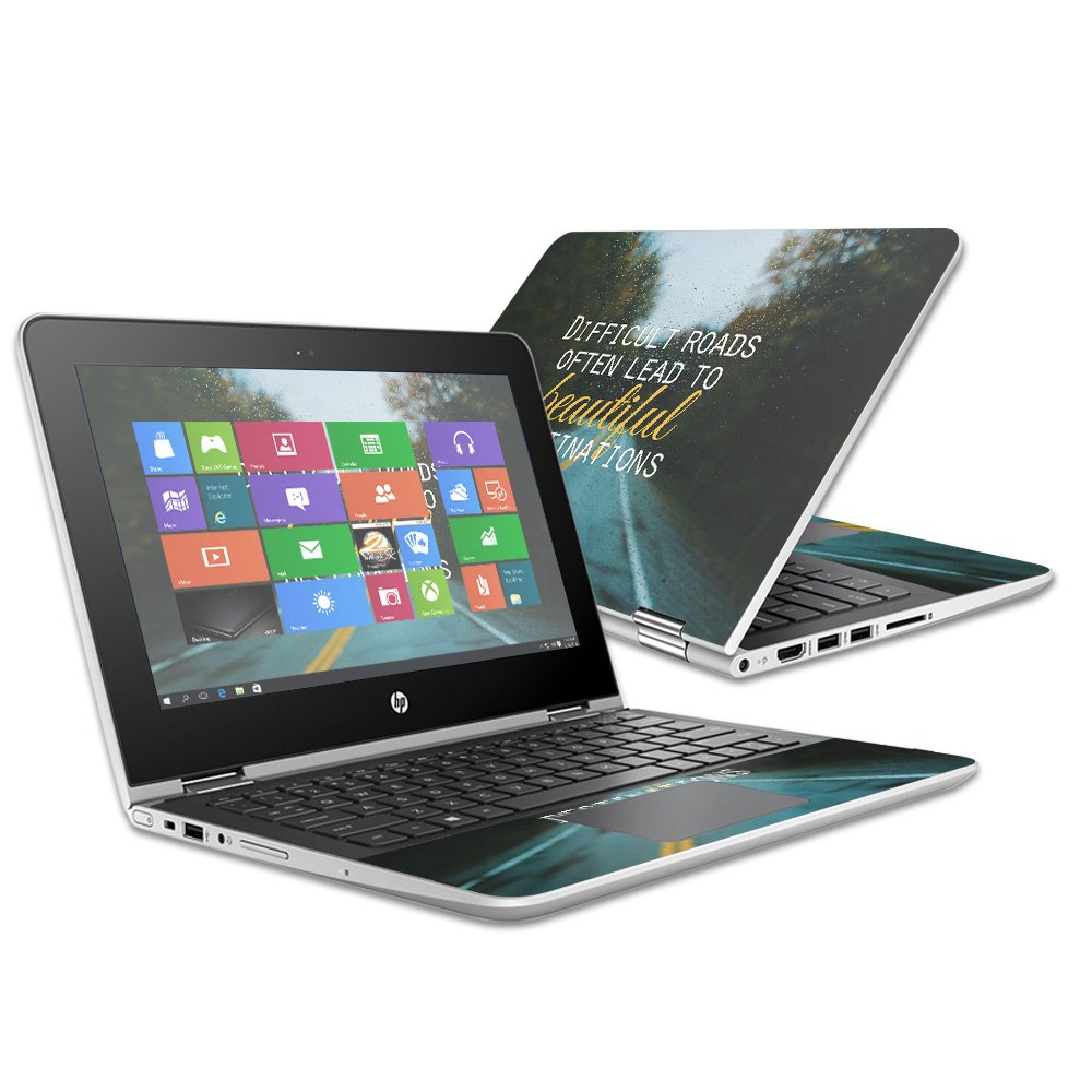 MightySkins Vinyl Decal Skin For HP Pavilion X360 15.6" (2018) Laptop - 'Difficult Roads' Design