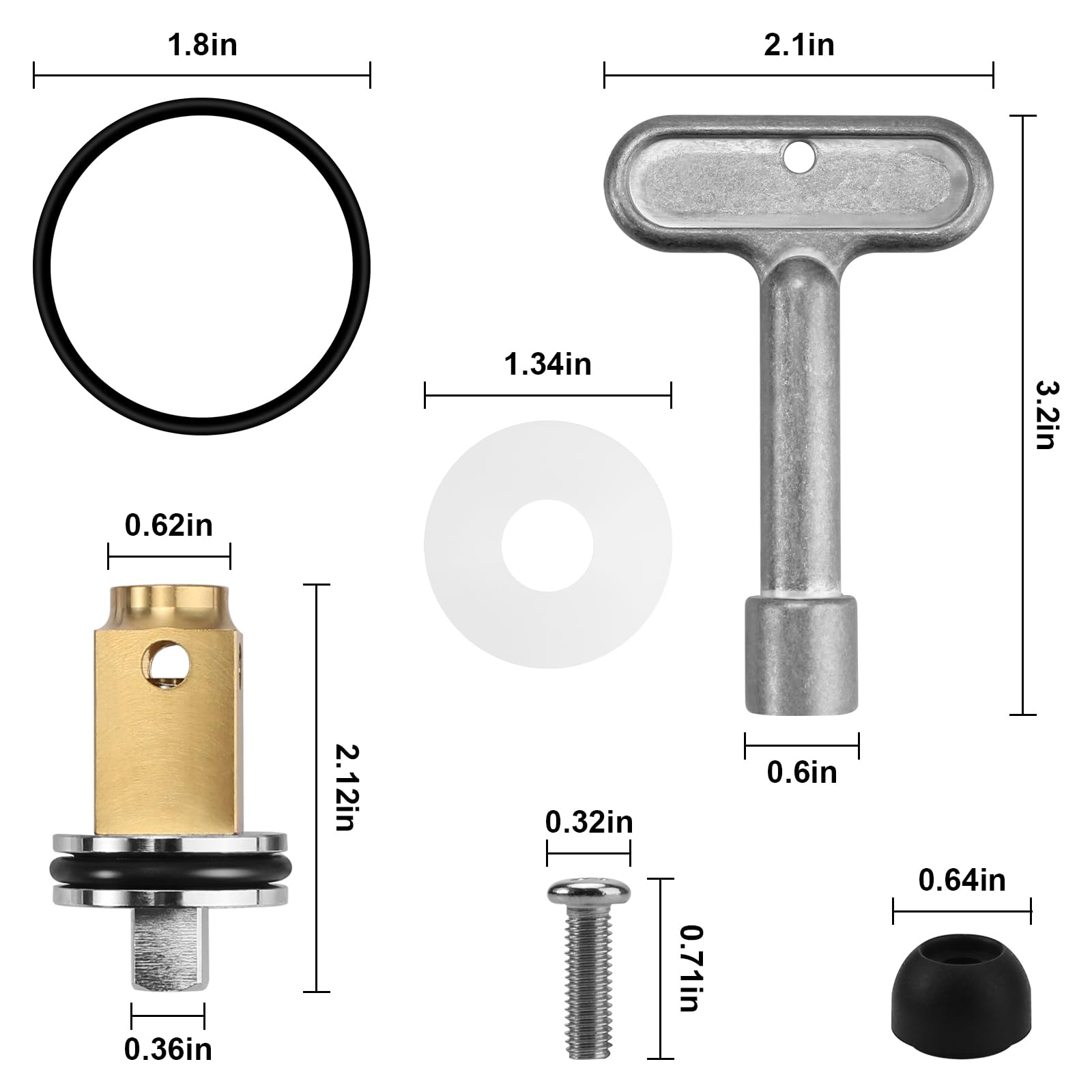 Zestaw naprawczy do hydrantu ściennego, pasuje do Zurn HYD-RK-Z1321-CXL Z1321-CXL/ Z1320-CXL