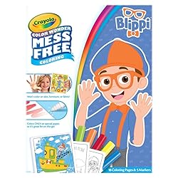 Crayola Blippi Color Wonder Coloring Set, 18 Blippi Mess Free Coloring Pages for Toddlers, Travel Activity, Toddler Toys & Gifts