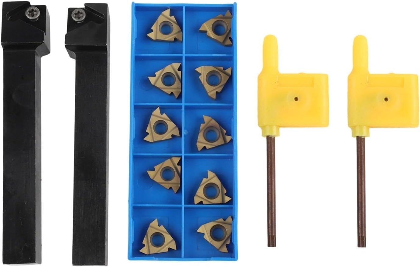 CNC Threading Tool Holder Kit SER1212H16 SEL1212H16 with 16ER AG60 16IR AG60 Carbide Inserts for External Internal Thread Turning 10pcs