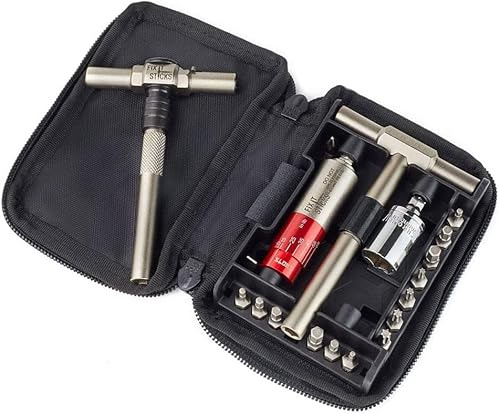 FIX IT STICKS Kit de controlador de torque todo en uno de 15-65 libras con llave en T de trinquete de bloqueo, paquete personalizado