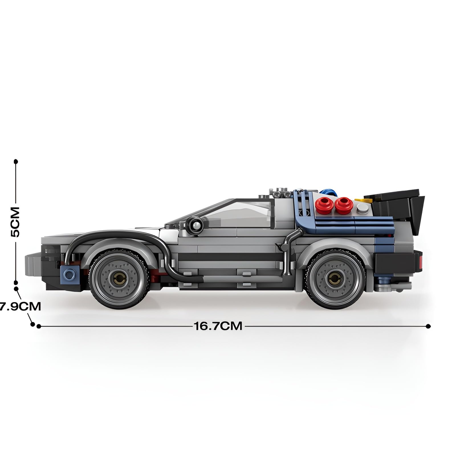 Technik Super Car Building Blocks, Back to Future Sports Car Building Toy Set - Image 2
