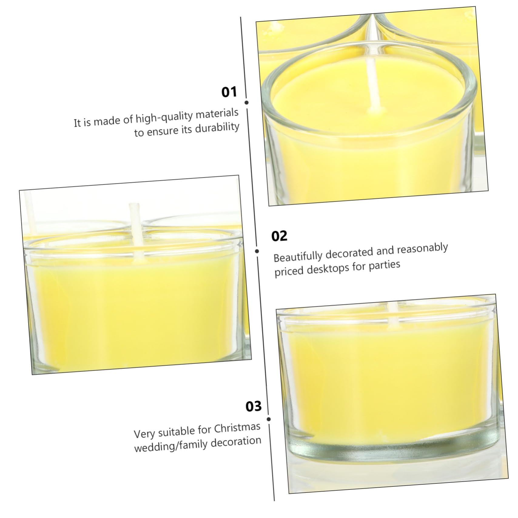 3pezzi Candela Scented Per Casa Candela Antivento Senza Fumi Perfetta Per Yoga Spa e Relax