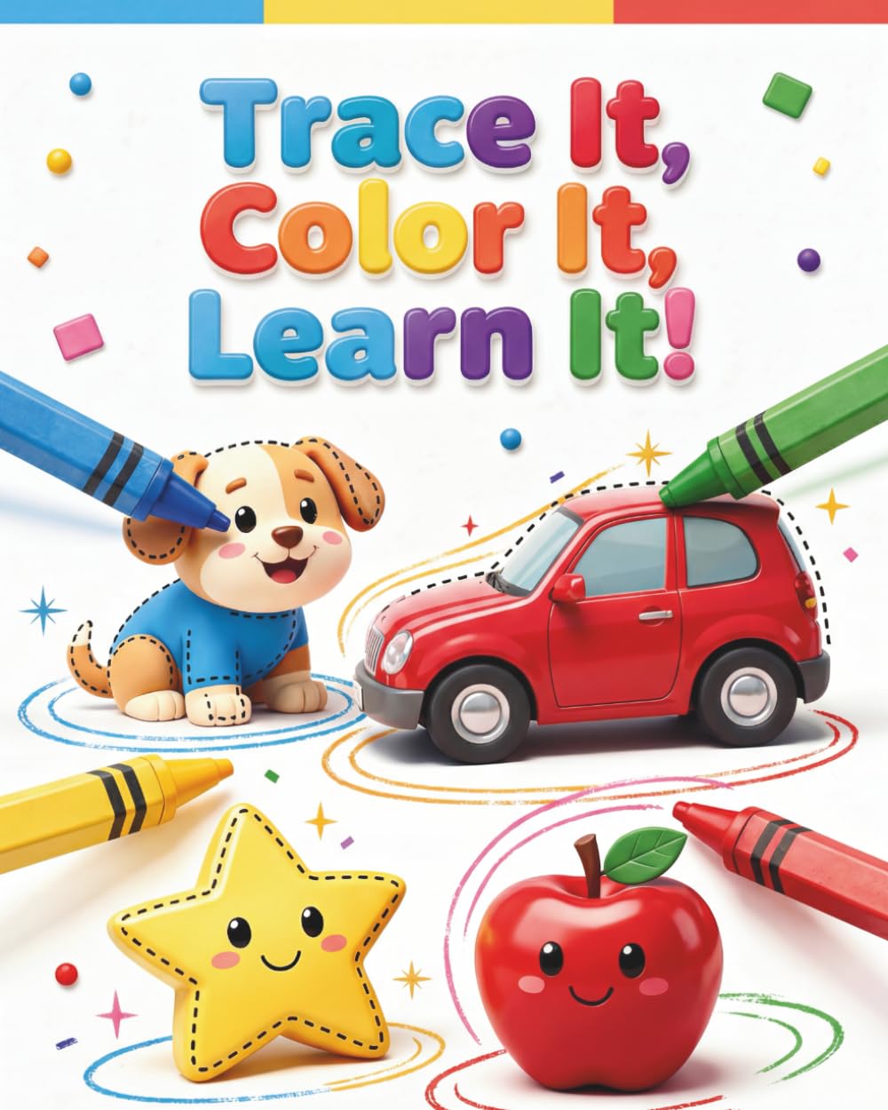 Trace It, Color It, Learn It: An All-in-One Tracing, Coloring and Learning Workbook for Kids Aged 4 to 7