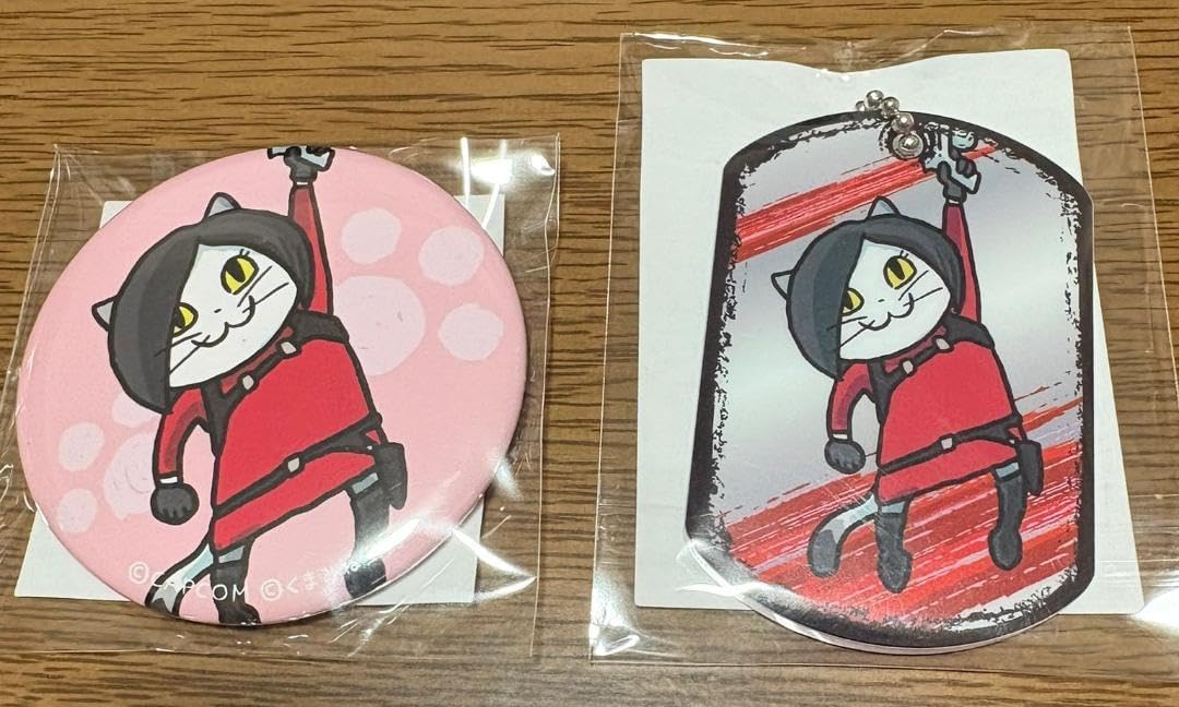 仕事猫 ✕ バイオハザード くじ ドッグタグ風キーホルダー 10種 コンプリート バイオハザード」シリーズの「クリス」や「レオン」たちが猫に