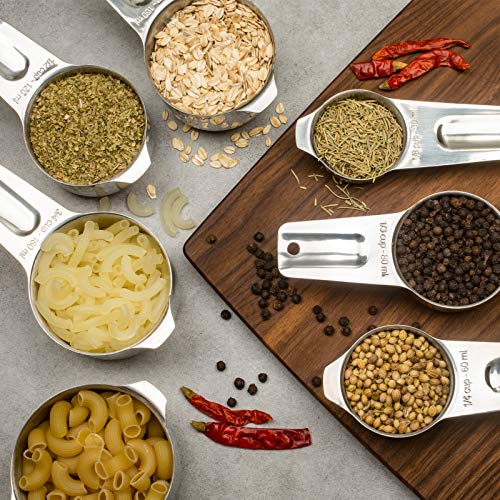 Image of 7-Piece 18 /8 Stainless Steel Measuring Cups Set, Silver