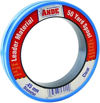 ANDE Fluorocarbon Fishing Line, Monofilament, Clear, 8lb, Single Strand