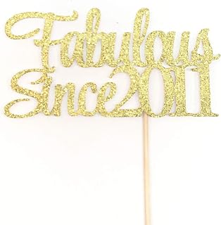 Atelier Elegance Fabulous Since 2011 Cake Topper, 10th Birthday Cake Topper, 10th Anniversary Topper