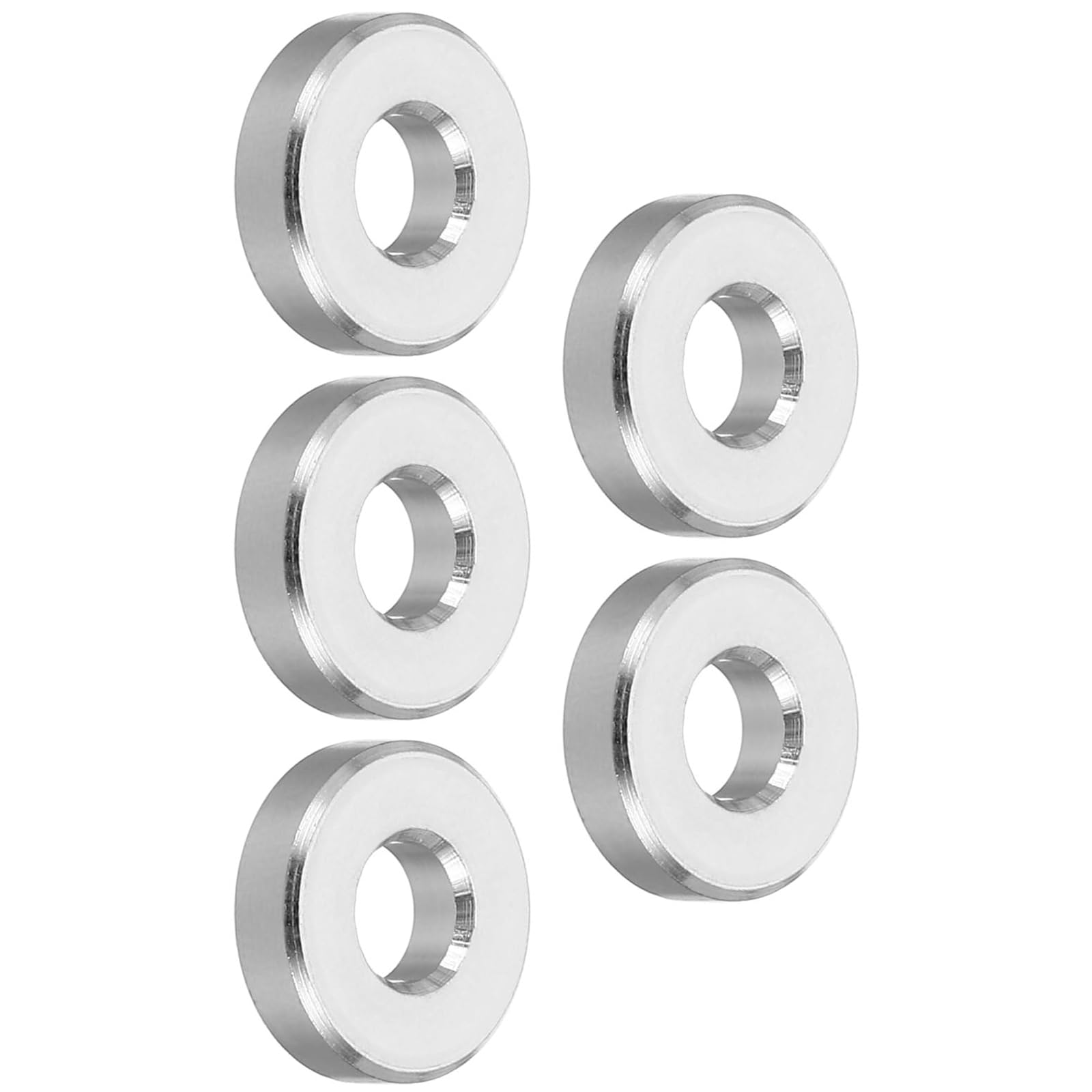 TOP-VIGOR 5Pcs M6 Aluminum Spacer, 6.2mm ID x 15mm OD x 4mm Length Metal Spacer