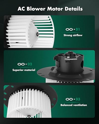 Vista 67 de SCITOO 700188 Reemplazo del motor del ventilador HVAC con jaula de ventilador para Toyota Tacoma 2005-2015, reemplazo OE - 87103-04043, 87103-04044