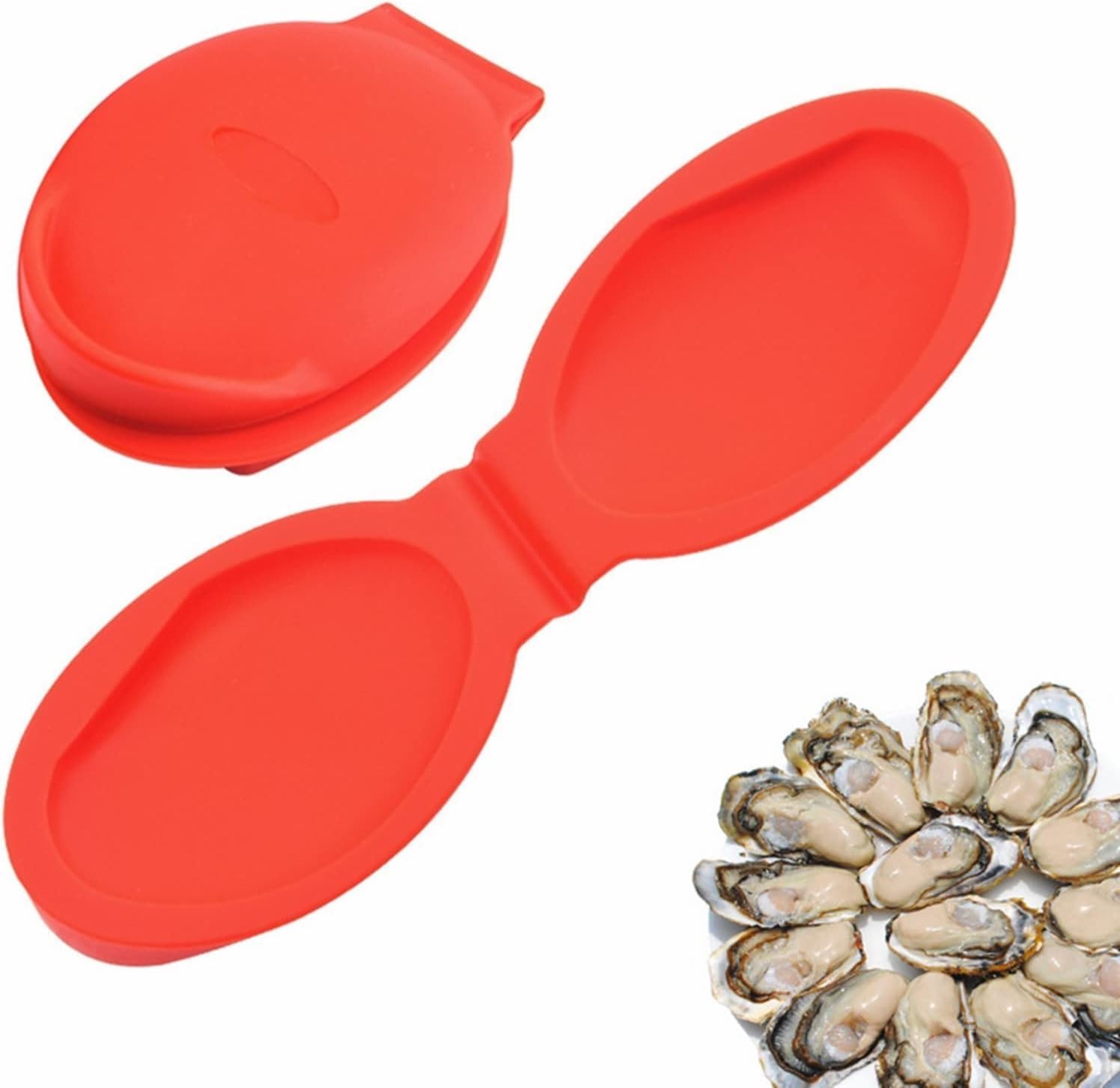 Silicone Oyster Shucking Tool Protective Clamp for Shellfish Ergonomic Seafood Clip Great for Clams and Scallops Kitchen Gadget for Home and Restaurant Use (1PC)