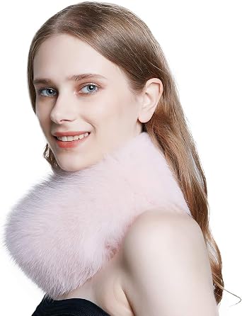 Ladies Genuines Fox Fur Scarf for Women Winter Warm Neck Fur Collar Circle Scarves for Cold