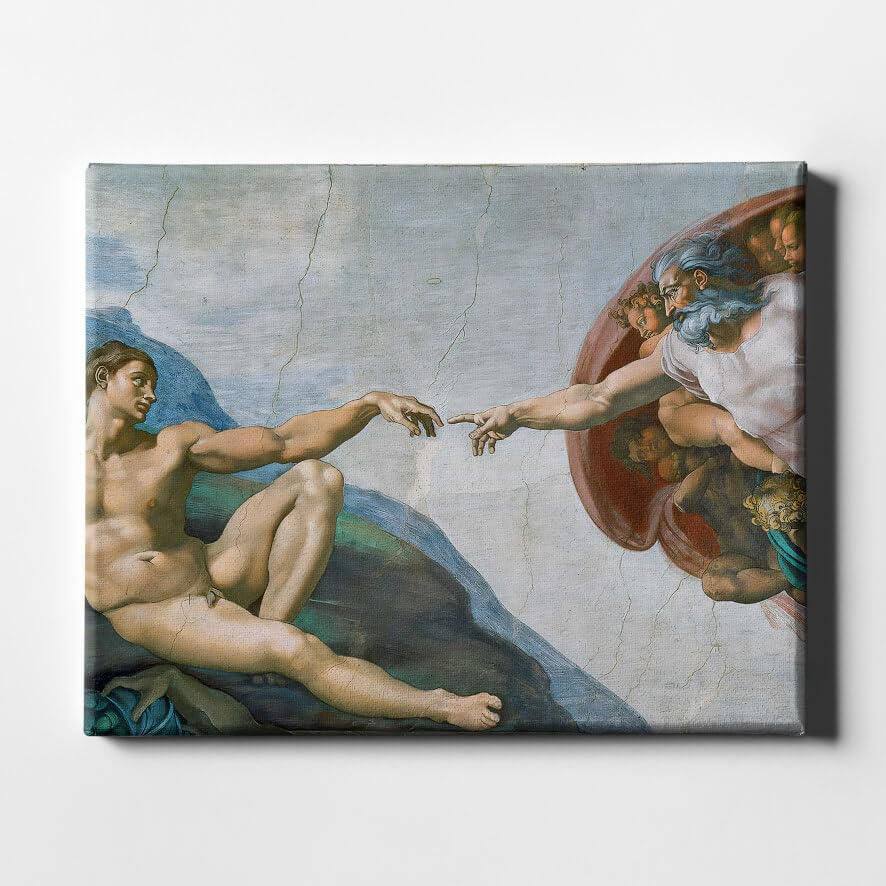La création d'Adam Michelangelo tableau salon art d'intérieur vibrant