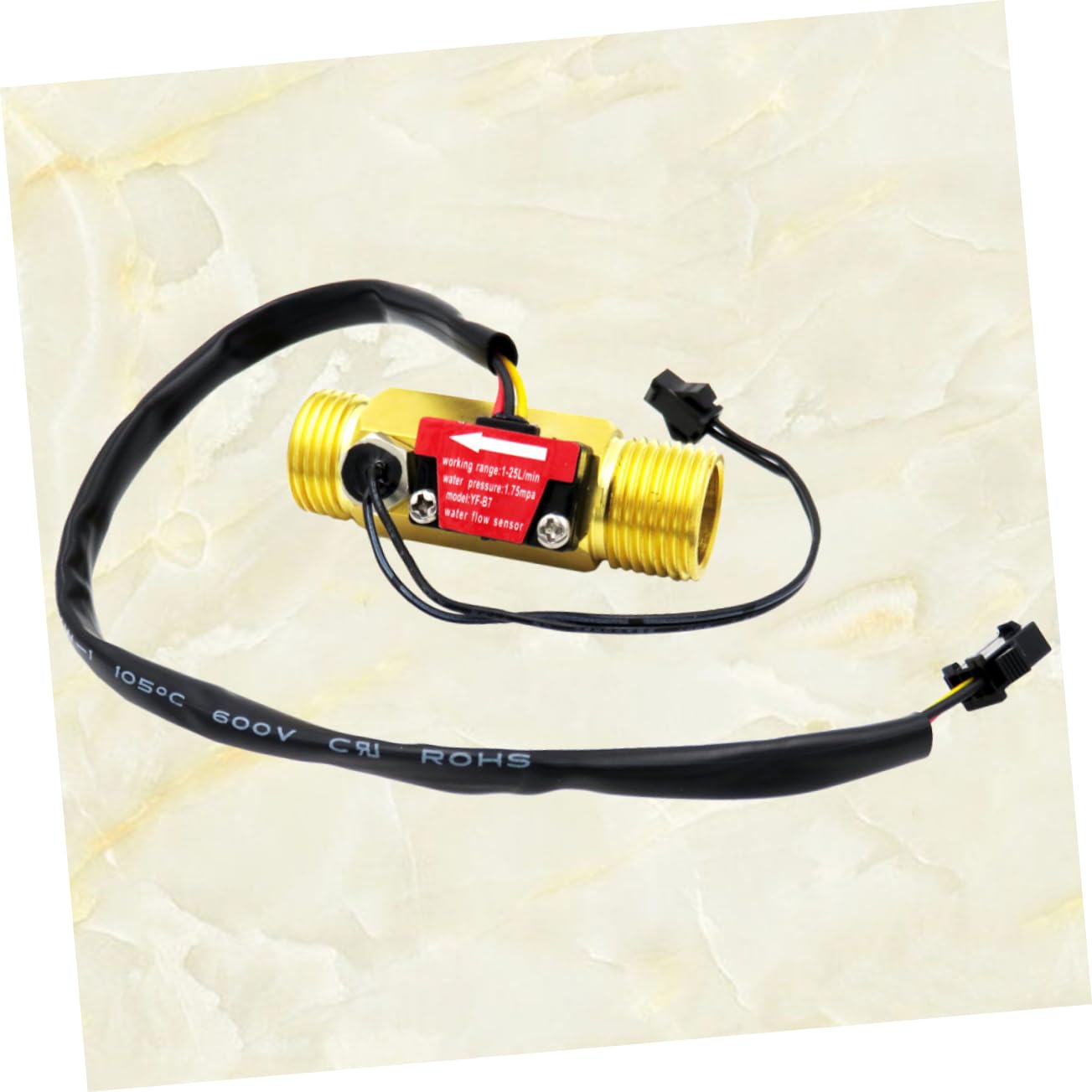 FUNOMOCYA 4 Hall Flow Meter Cfm Meter Hall Sensor Meter Hall Effect Sensor Water Water Meter Hall Effect Water Sensor Water Purifiers Water Flow Meter Hall Effect Meter Golden