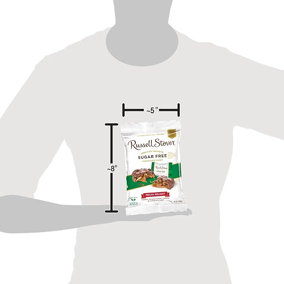Russell Stover Sugar Free Pecan Delights with Stevia, 3 oz. Bag