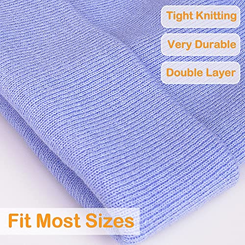 Lakibole 4 Pack Beanies Winter Hats Warm Knitted Caps For Men & Women (Black/Gray/Light Blue/Light Pink) #TOP3