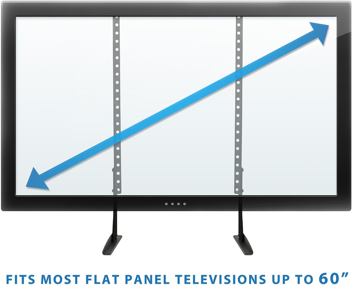 Mount-It! Universal TV Stand Base Replacement, Table top Pedestal Mount Fits 32 37 40 42 47 50 55 60 inch LCD LED Plasma TVs, 110 Lb Capacity, VESA 800 x 400mm (MI-849)