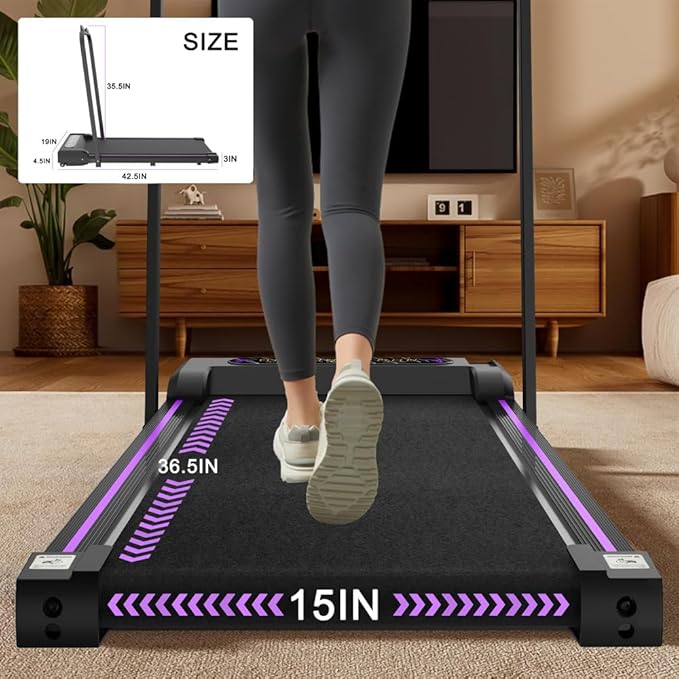 Caminadora Portátil para Escritorio 2 en 1, Walking Pad con Barra miniatura 4