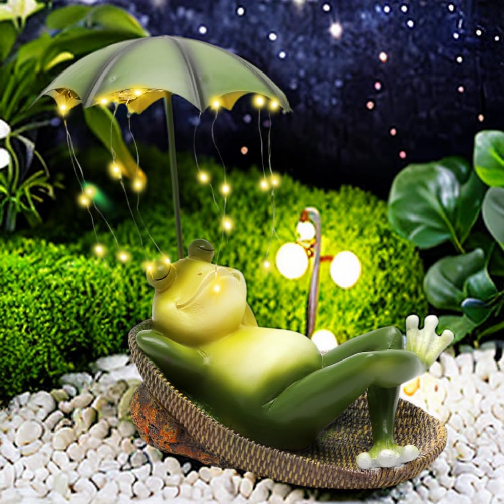 IVEOPPE Decoración de jardín para exterior, figuras solares de jardín, decoración solar con 32 ledes, decoración solar para exterior, jardín, balcón, terraza, habitación, decoración de jardín, figuras