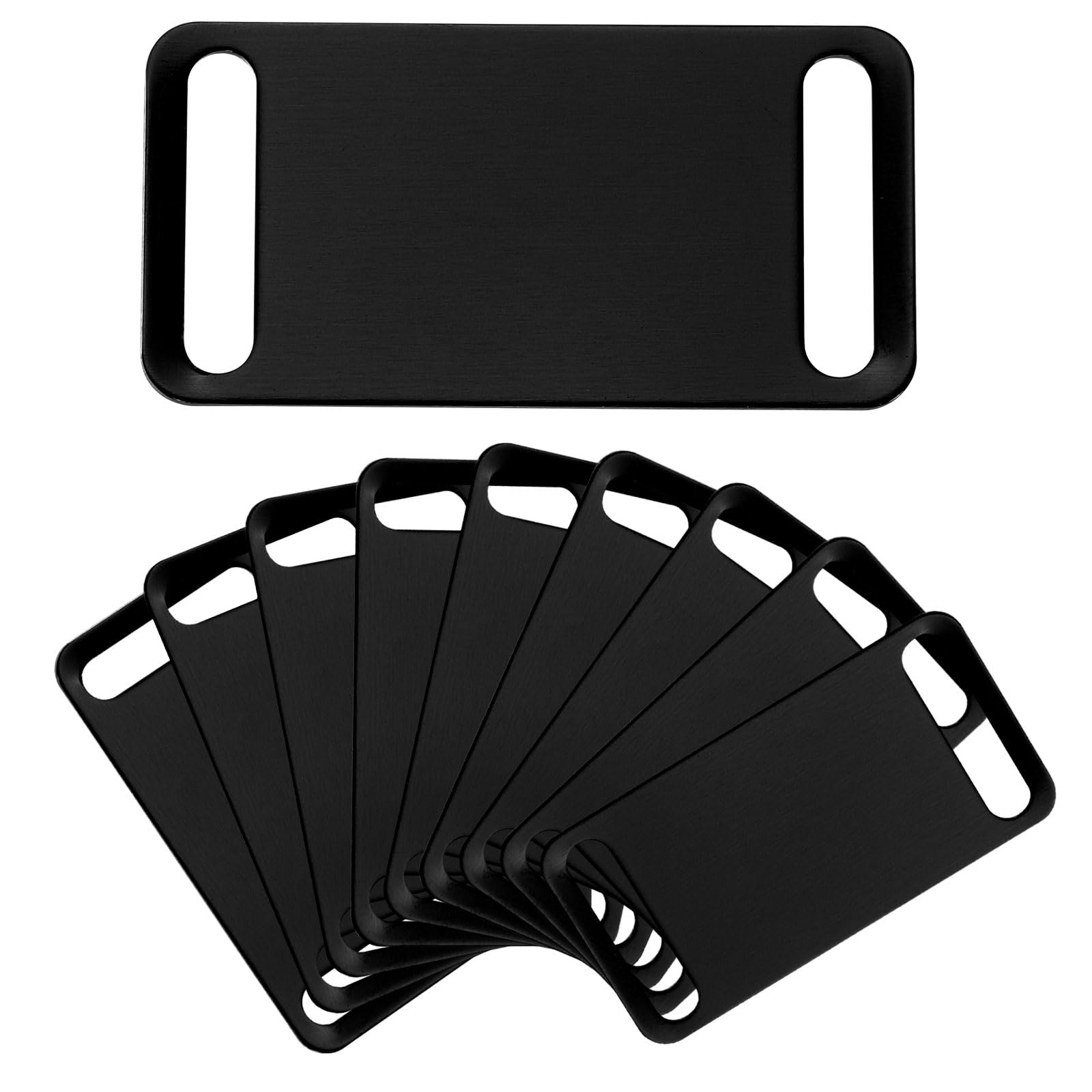 Muiltvoe Anodized Aluminum Blank Tags Blanks Stamping Tag with Holes for Engraving