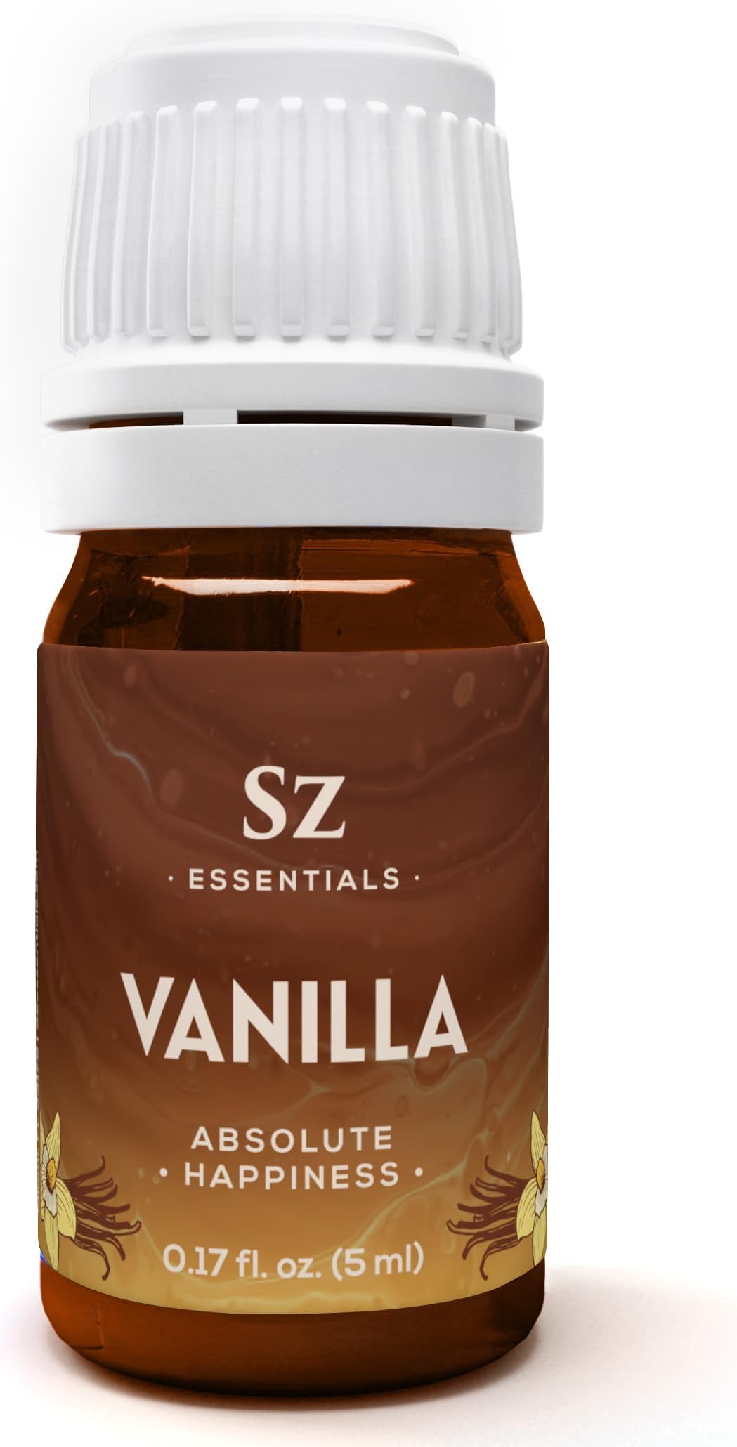 Sz Essential - Vanilla 100% Pure, Essential Undiluted Oil - Extracted from Fresh Vanilla - Rich & Exotic Taste with Sweet Overtones - Therapeutic Grade & Vegan - 0.17oz (5ml)