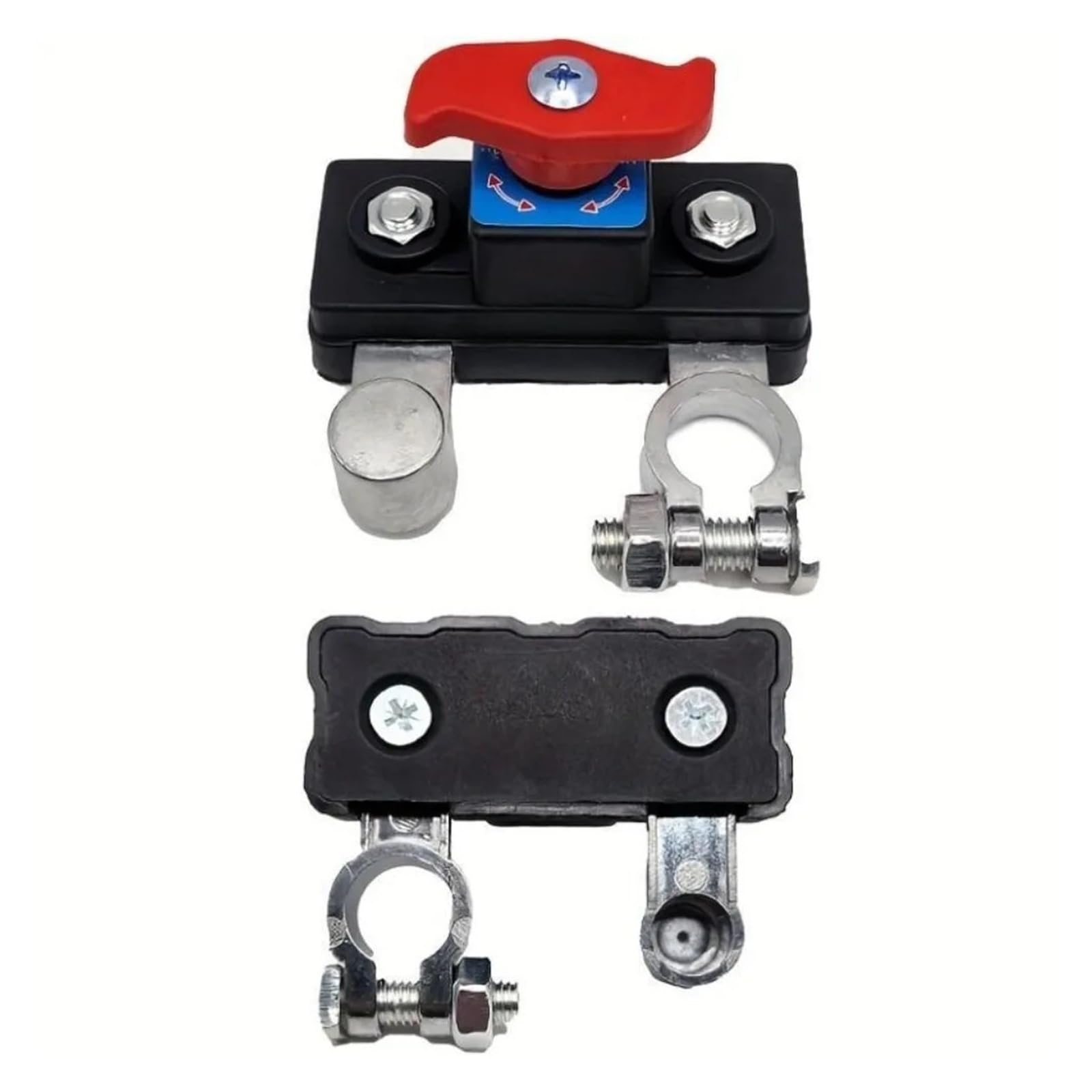 Wycięcie akumulatora samochodowego 12 V/24 V, Heavy Duty Disconnect izolator Power Cutoff Terminal Link Switch do samochodów ciężarowych (jasny srebrny styl)