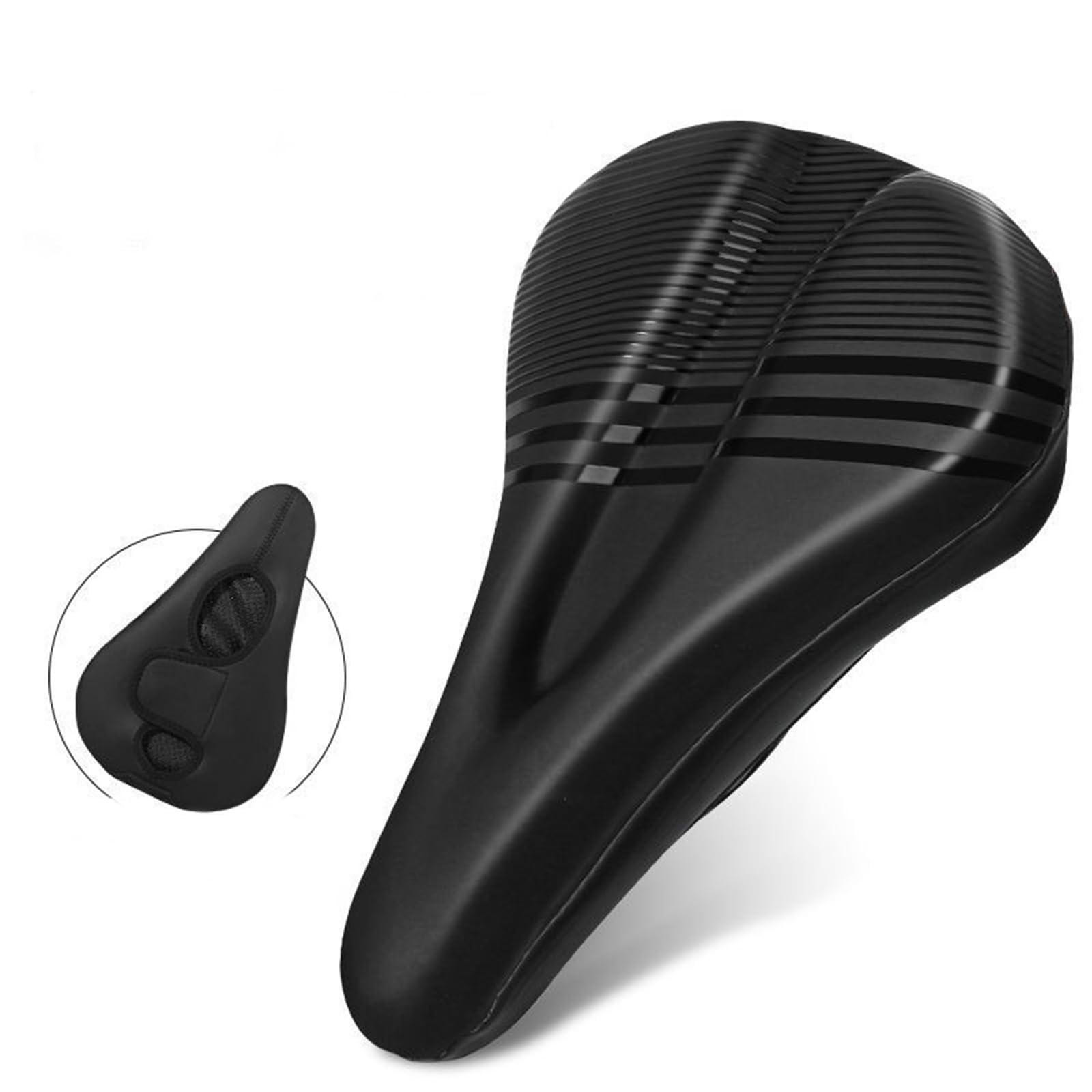 Bequemes Sitzpolster,Fahrradsattel,Ergonomischer Fahrradsitz Polster,Herren Damen Bequemer,für Mountainbike