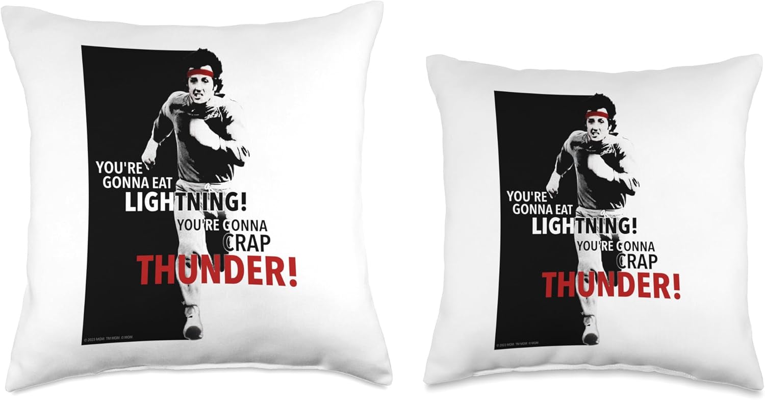 Rocky You're Gonna Eat Lightning Throw Pillow