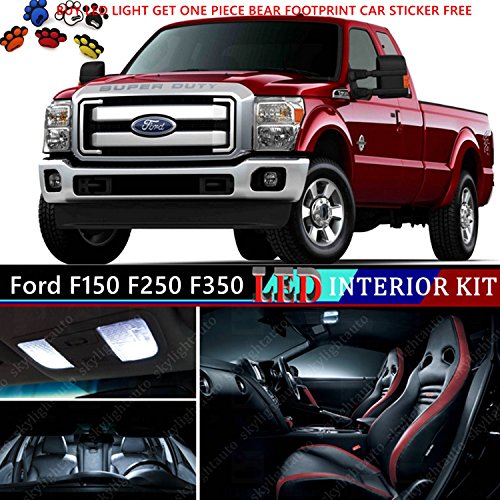Skylightauto 13Pcs Led Premium Xenon White Light Interior Package Deal For Ford F150 F250 F350 1997-2015 #TOP19