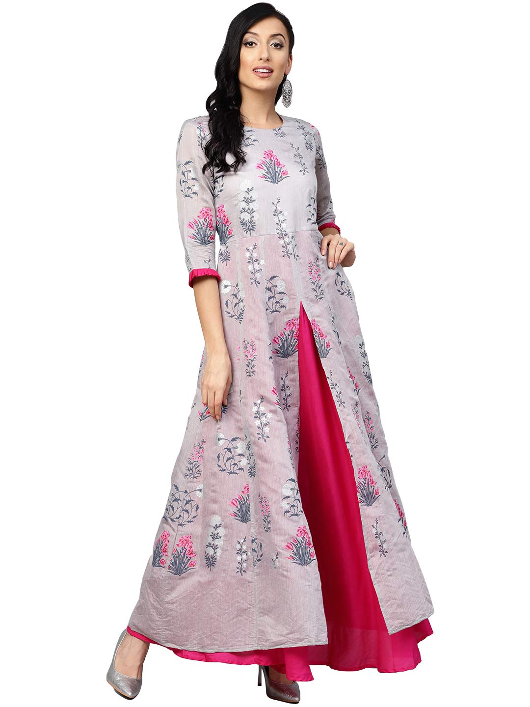 chinese dress ladies Asymmetrical Layered Kurta Set