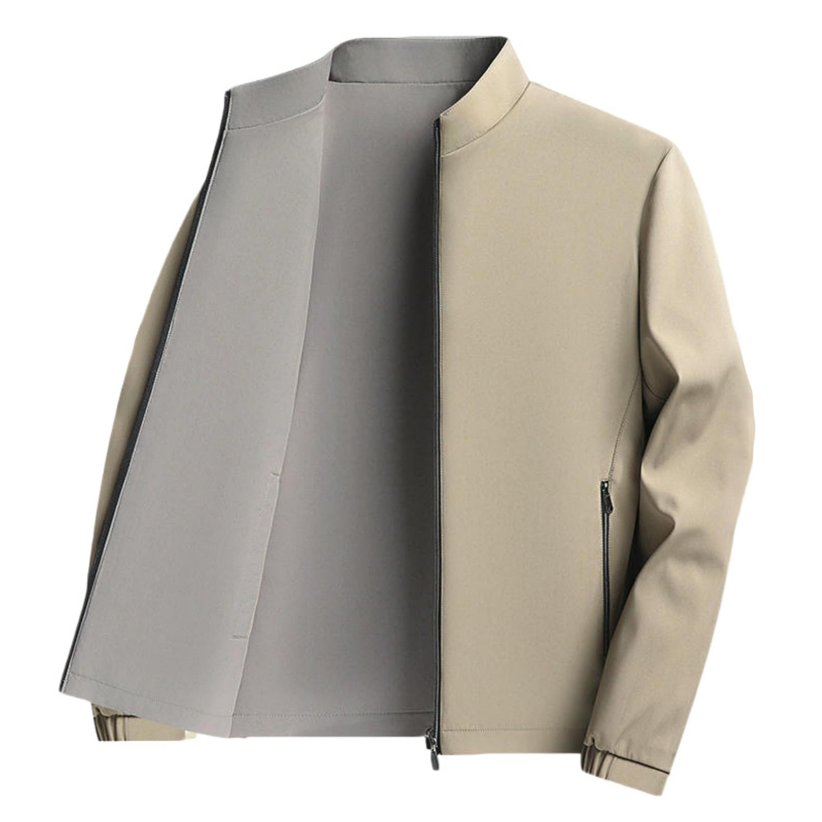 Giacca da uomo primavera autunno business casual reversibile colletto alto
