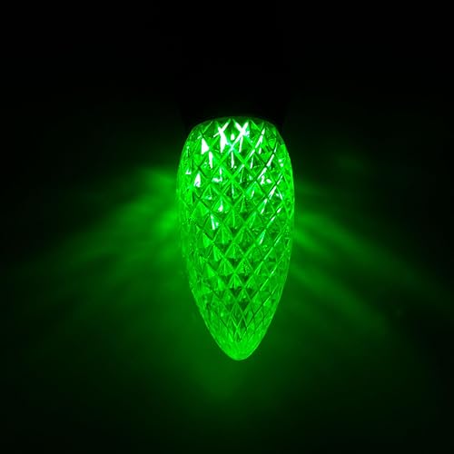 Miniatura 6 de Meconard Bombillas LED C9 de repuesto para Navidad, bombillas LED inastillables C9 para luces de Navidad para interiores y exteriores, base