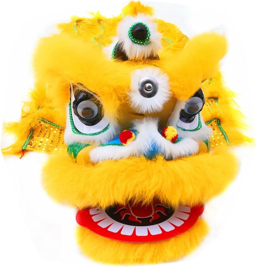 CVdrtyED Lion Dance Costume 6 Inch Chinese Lion Dance Large Costume Dragon For Outdoor Sports Performance Dragon(Yellow)