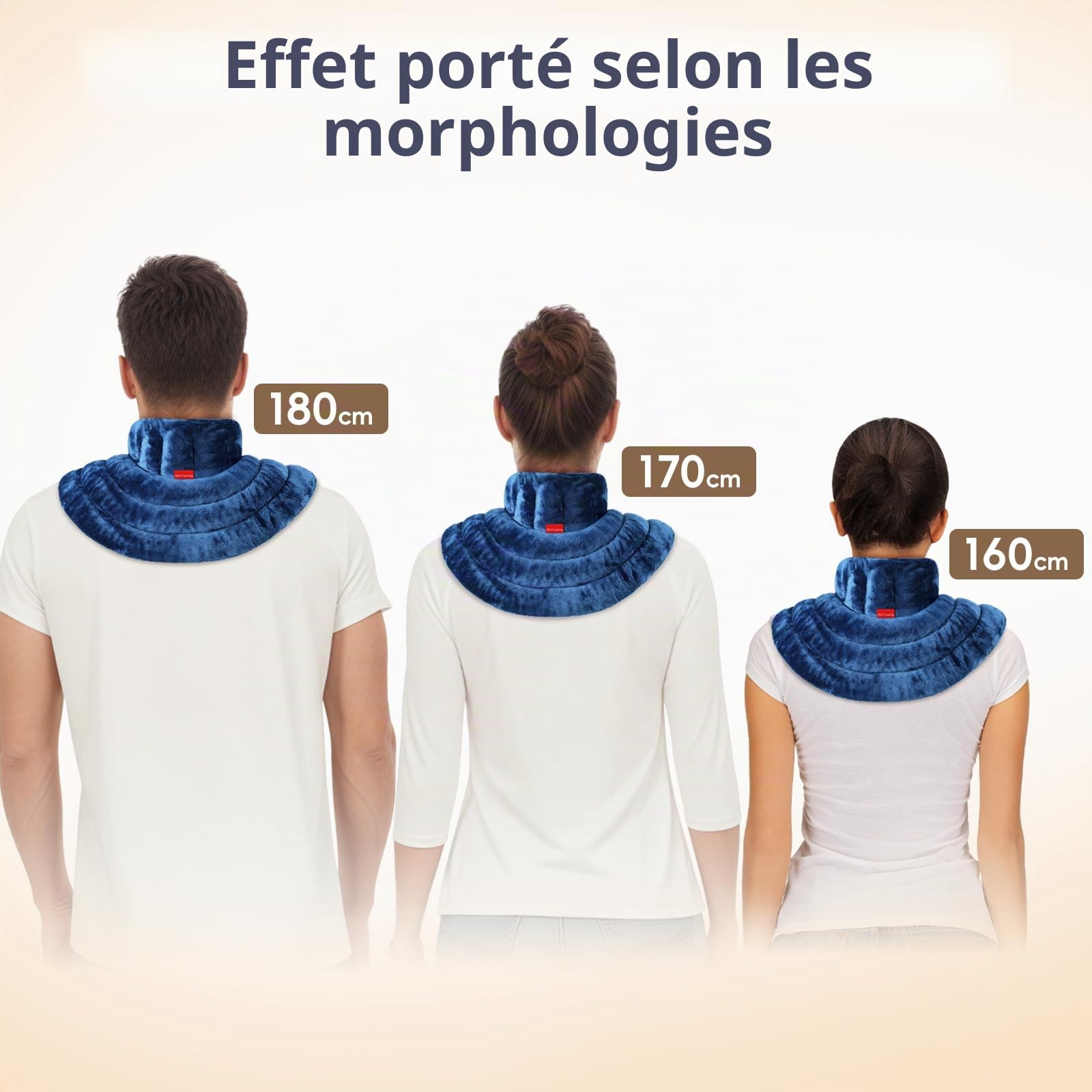 Comfytemp Bouillotte Cervicale à Poids Lesté, Coussin Aux Grains (1,1 kg), Chauffable au Micro-ondes, Coussin Chauffant Micro Onde, Surface Ultra-douce, Chaleur Humide Naturelle aux Graines de Lin