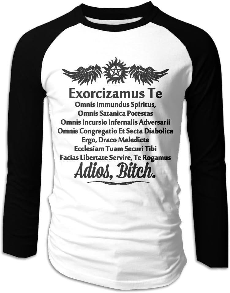 Supernatural Exorcism Adios Bitch - Men's Raglan T-shirt Long Sleeve Plain Raglan T-shirt