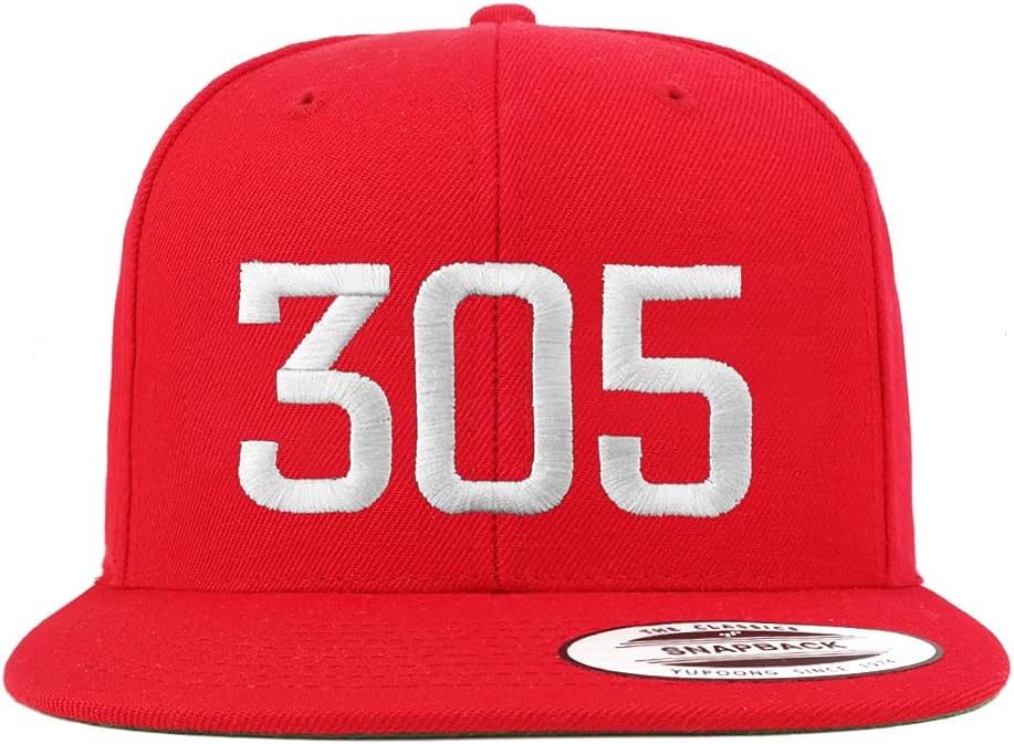 Trendy Apparel Shop Miami 305 Old English Embroidered Flatbill Snapback