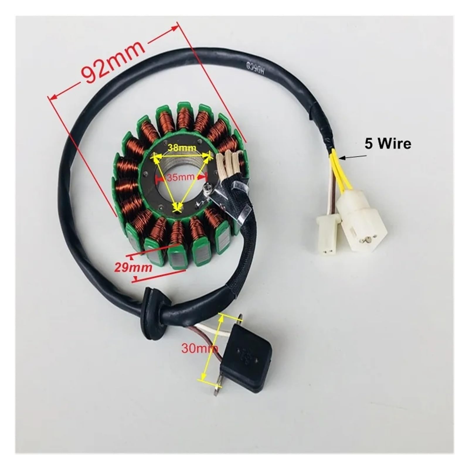 Generador Bobina Estator Magnético Motocicleta 18 Polos 5 Cables PARA Su&zuki AN125 HS125T HJ125T Bobina Estator CC Encendido
