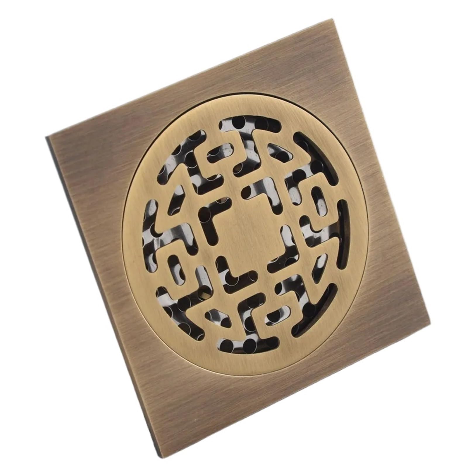 Brass Square Bathroom Floor Drain Shower Drain Strainer Cover Grate Waste