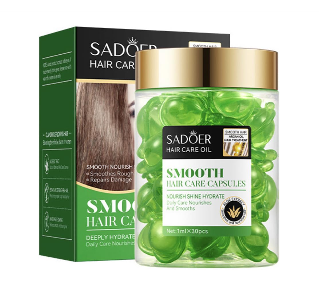 SADOER HAIR CARE OIL SMOOTH HAIR CARE CAPSULES || Vitamin E Capsules || Soften Hair Serum Capsules || Suitable for Dry, Damaged, Frizzy & Dull Hair || Support Hair Growth & Maintenance || pack of 30pcs-image-22