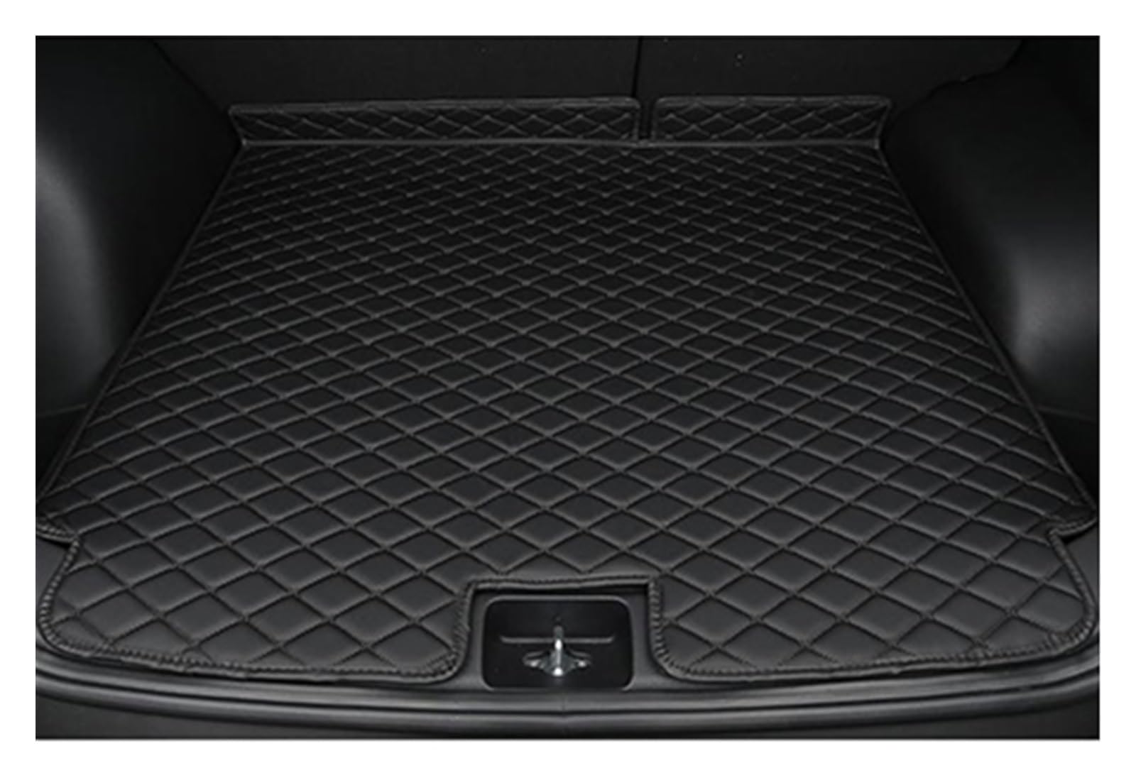 Housse Coffre Tapis De Coffre De Voiture pour Ford pour Explorer 2011 – 2017, Doublure De Chargement, Couverture De Pièces Intérieures Housse Protection Coffre (Couleur : A All Black)