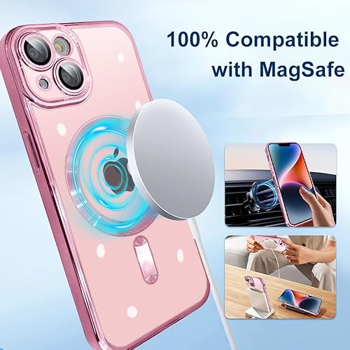 Miniatura 3 de ZIYE Funda magnética para iPhone 15 Plus compatible con MagSafe, protección completa de la cámara, cubierta de lujo para mujeres y hombres, funda