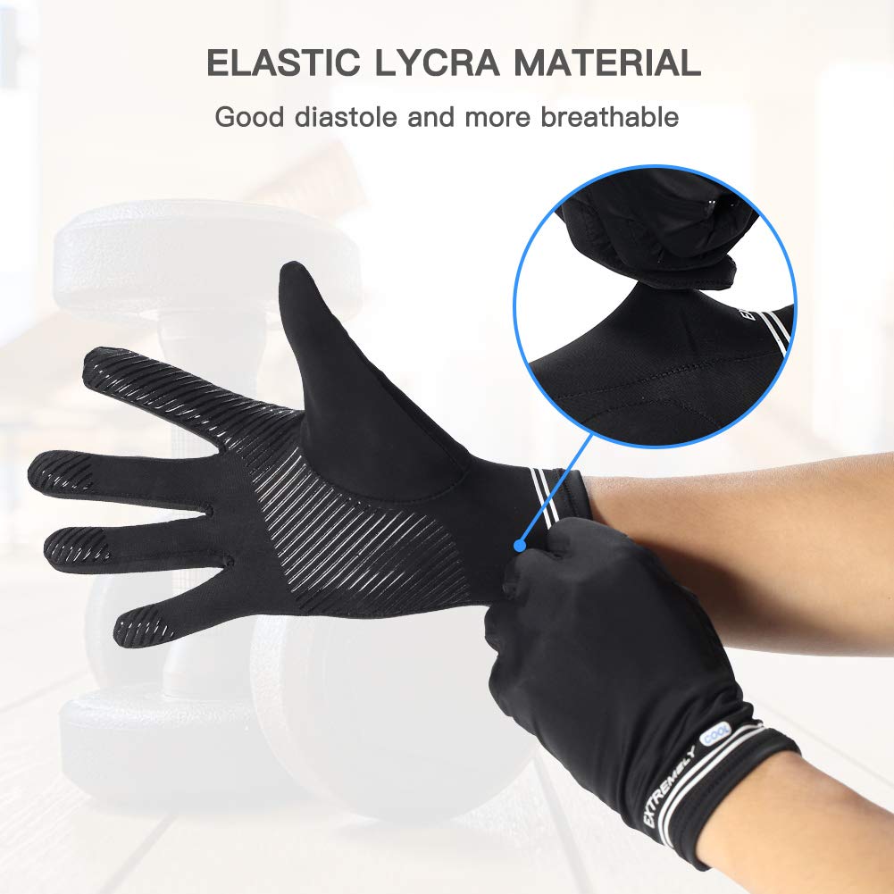 BARCHI HEAT Laufhandschuhe Herren Damen, Kühlung Vollfinger Ice Silk Arbeitshandschuhe mit Palm Anti-Rutsch Sonnenschutz zum Radfahren Wandern Fahren Outdoor Sport