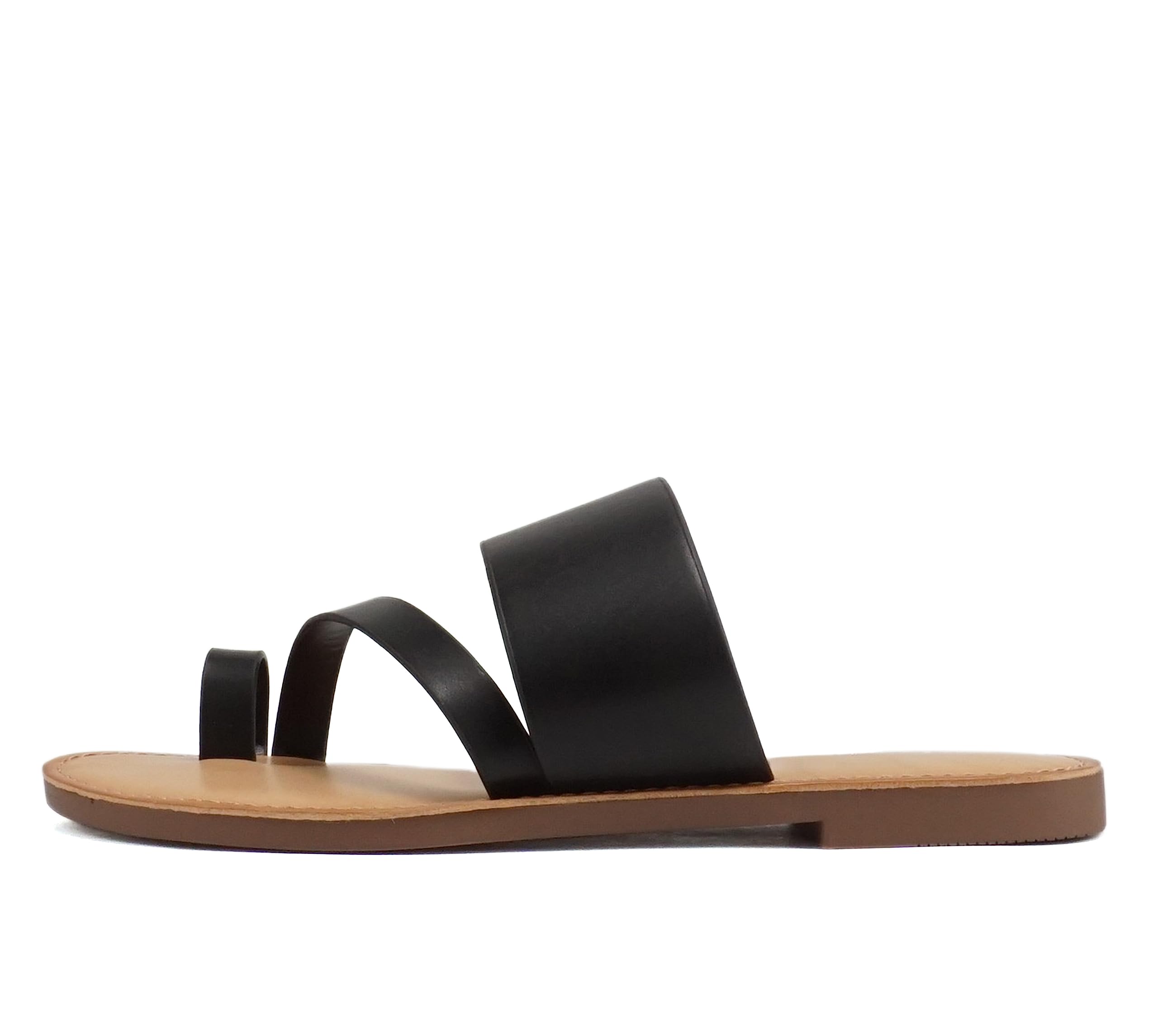 Soda Joan Womens Open Toe Slip On Flip Flop Sandals