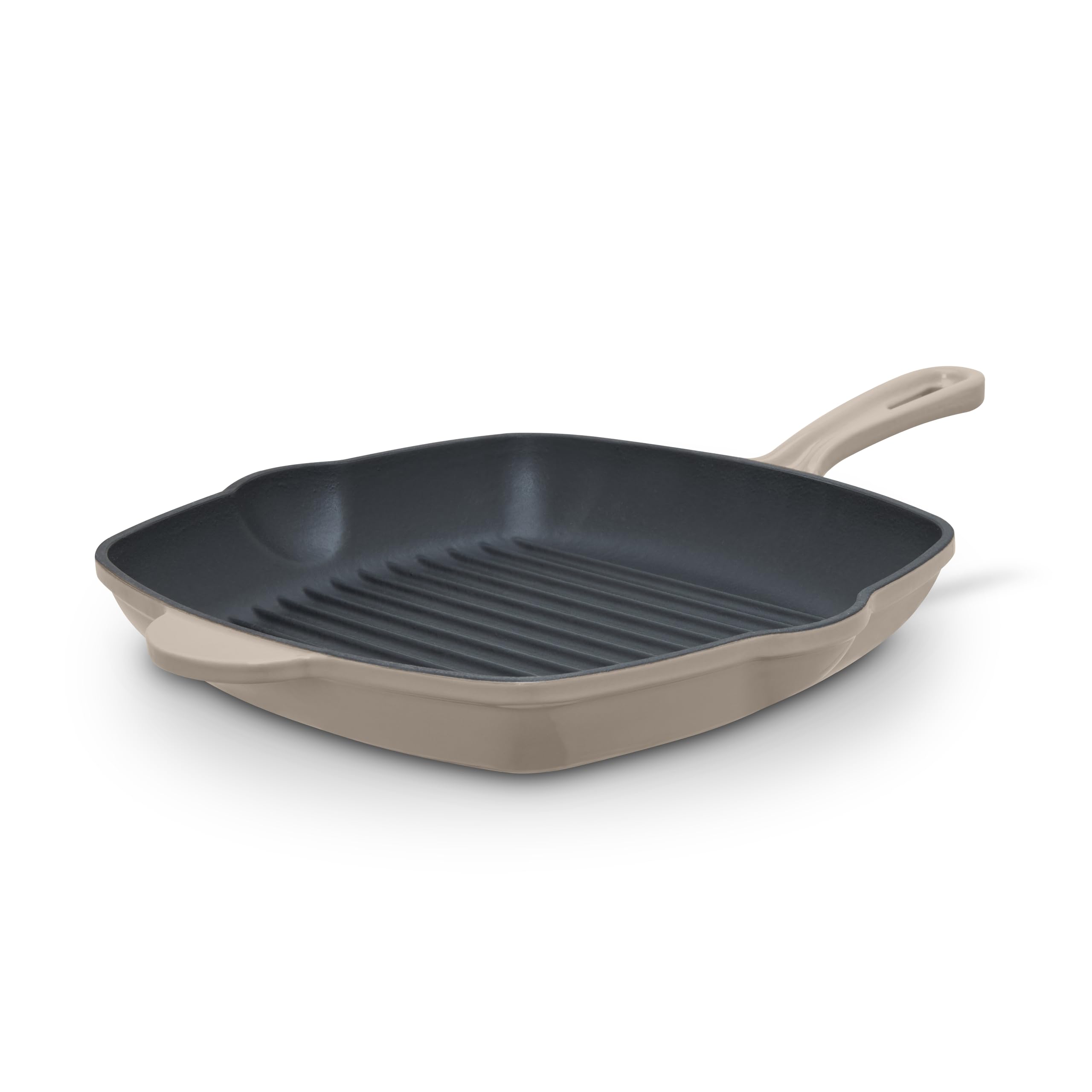 Barbary & Oak Nattura 28Cm Cast Iron Grill Pan With Pour Spouts, Cashmere