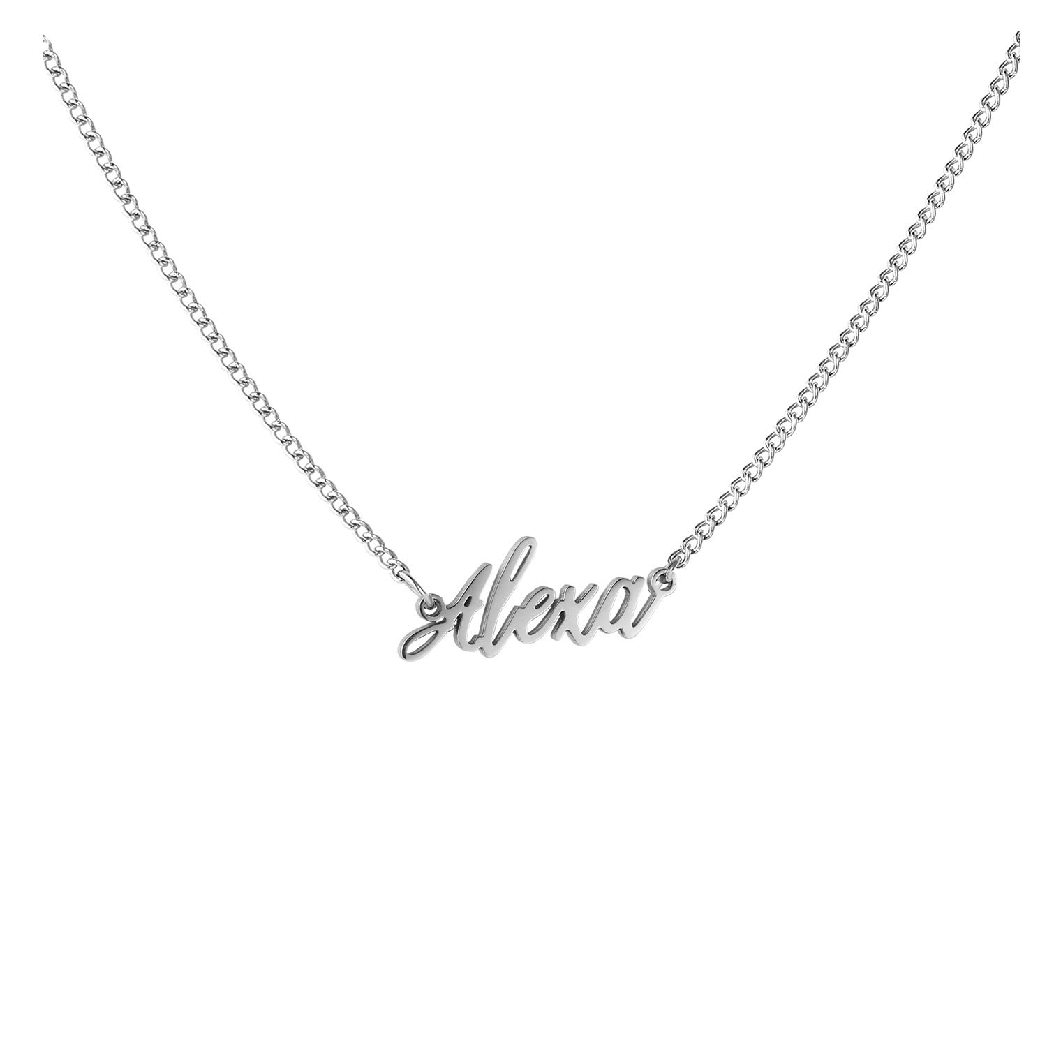 WIGERLONCustom Name Necklace Personalized Pendant 18k White Gold Plated for Women and Girl